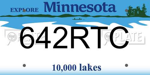 642RTC Minnesota License Plate