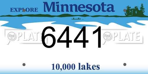 6441 Minnesota License Plate