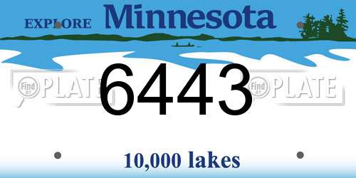 6443 Minnesota License Plate