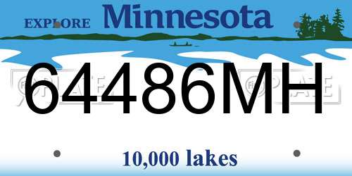 64486MH Minnesota License Plate