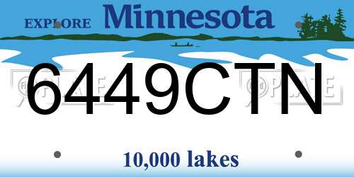 6449CTN Minnesota License Plate