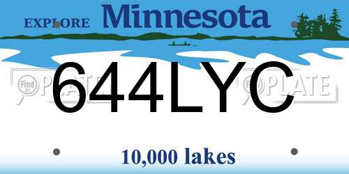 644LYC Minnesota License Plate