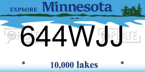 644WJJ Minnesota License Plate