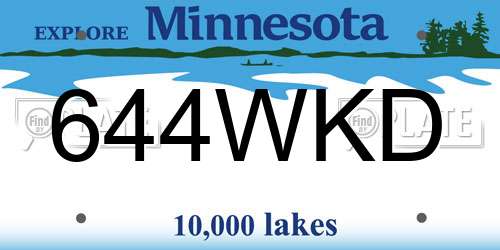 644WKD Minnesota License Plate