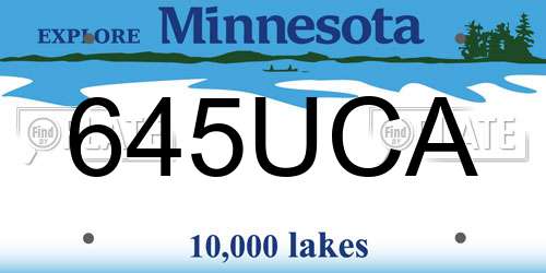 645UCA Minnesota License Plate