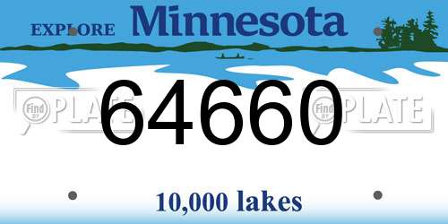 64660 Minnesota License Plate
