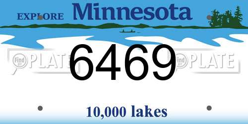 6469 Minnesota License Plate