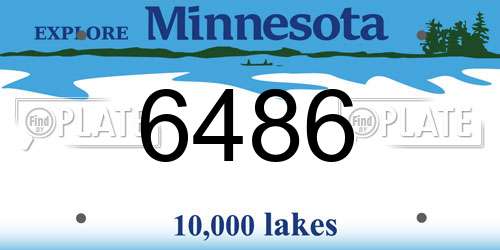 6486 Minnesota License Plate