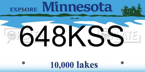 648KSS Minnesota License Plate