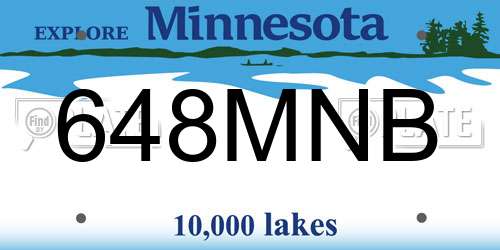648MNB Minnesota License Plate