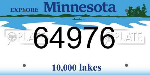 64976 Minnesota License Plate