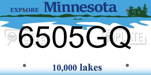 6505GQ Minnesota License Plate