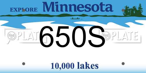 650S Minnesota License Plate