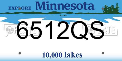 6512QS Minnesota License Plate