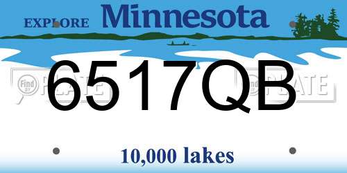 6517QB Minnesota License Plate