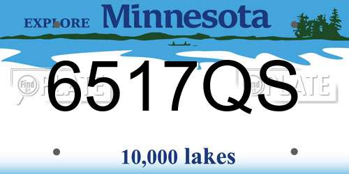 6517QS Minnesota License Plate