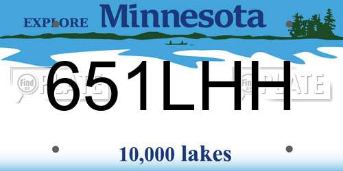 651LHH Minnesota License Plate