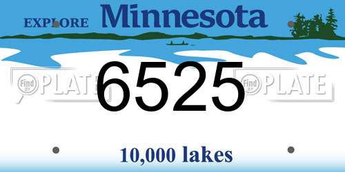 6525 Minnesota License Plate