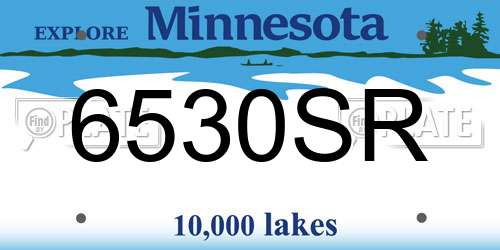 6530SR Minnesota License Plate