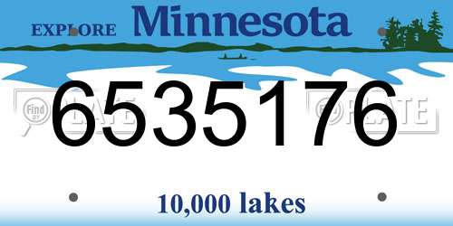 6535176 Minnesota License Plate
