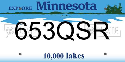 653QSR Minnesota License Plate