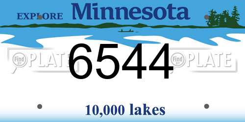 6544 Minnesota License Plate