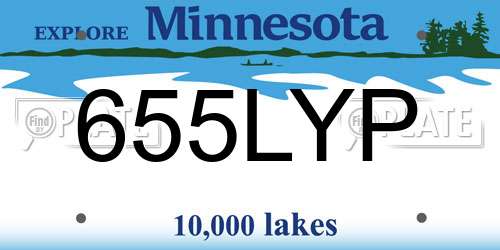 655LYP Minnesota License Plate
