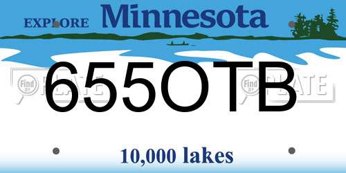 655OTB Minnesota License Plate