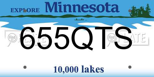 655QTS Minnesota License Plate
