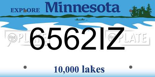6562IZ Minnesota License Plate