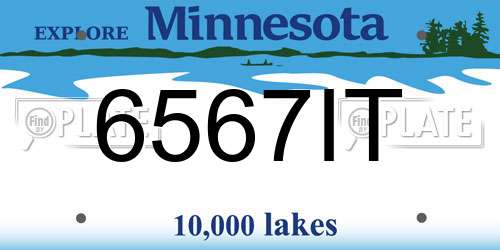 6567IT Minnesota License Plate