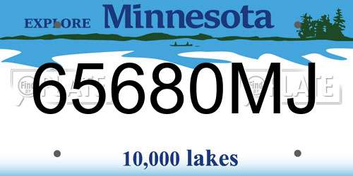 65680MJ Minnesota License Plate