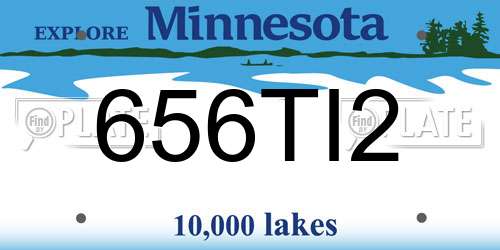 656TI2 Minnesota License Plate