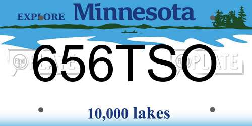 656TSO Minnesota License Plate
