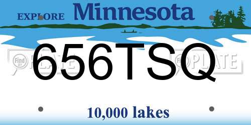 656TSQ Minnesota License Plate