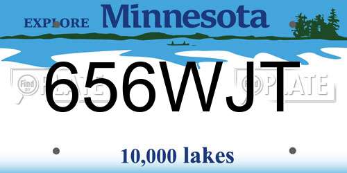 656WJT Minnesota License Plate