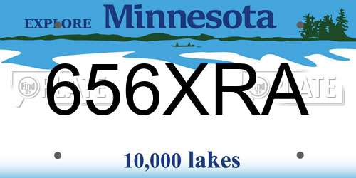 656XRA Minnesota License Plate