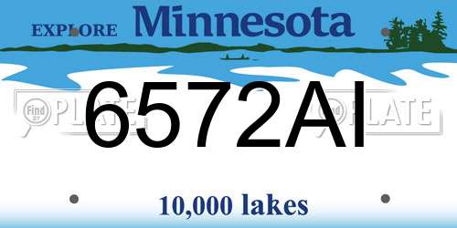6572AI Minnesota License Plate