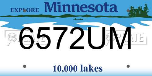 6572UM Minnesota License Plate
