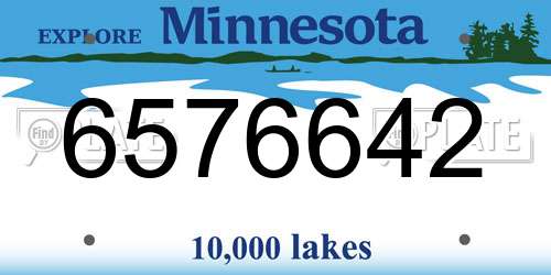 6576642 Minnesota License Plate
