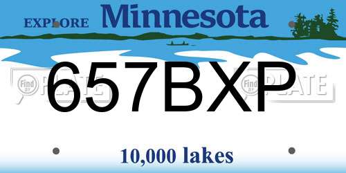 657BXP Minnesota License Plate