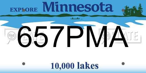 657PMA Minnesota License Plate