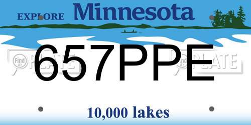 657PPE Minnesota License Plate