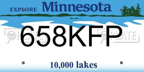658KFP Minnesota License Plate