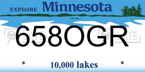 658OGR Minnesota License Plate