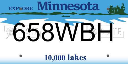 658WBH Minnesota License Plate
