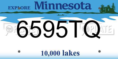 6595TQ Minnesota License Plate