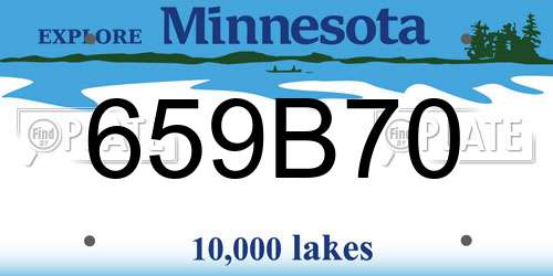 659B70 Minnesota License Plate