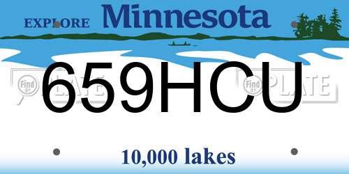 659HCU Minnesota License Plate