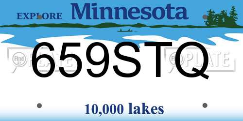 659STQ Minnesota License Plate